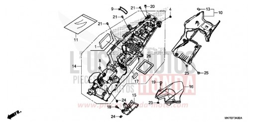 KOTFLUEGEL, HINTEN CBR1000S1K de 2019
